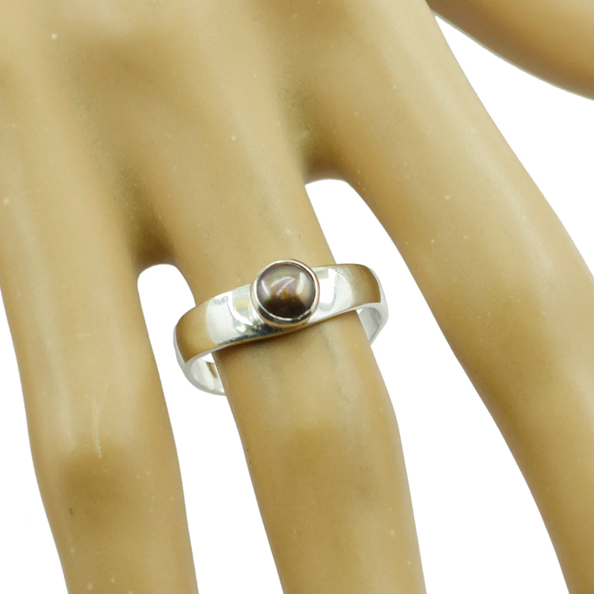 Pearl Solitaire Korean 925 Sterling Silver White Gemstone Whisper-thin Fairytale Ring Jewellery - Image 2