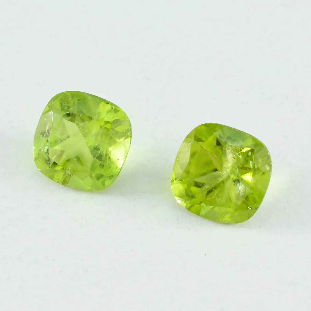 Peridot 10PC Tiny 3x3 MM Cushion Faceted Green Fiery Semi Precious Loose Gemstone - Image 2