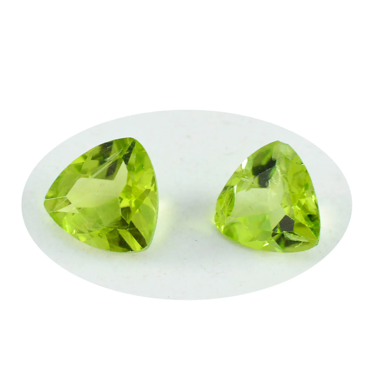 Peridot 1PC Chunky 14x14 MM Triangle Faceted Green Genuine Semi Precious Loose Gems - Image 3