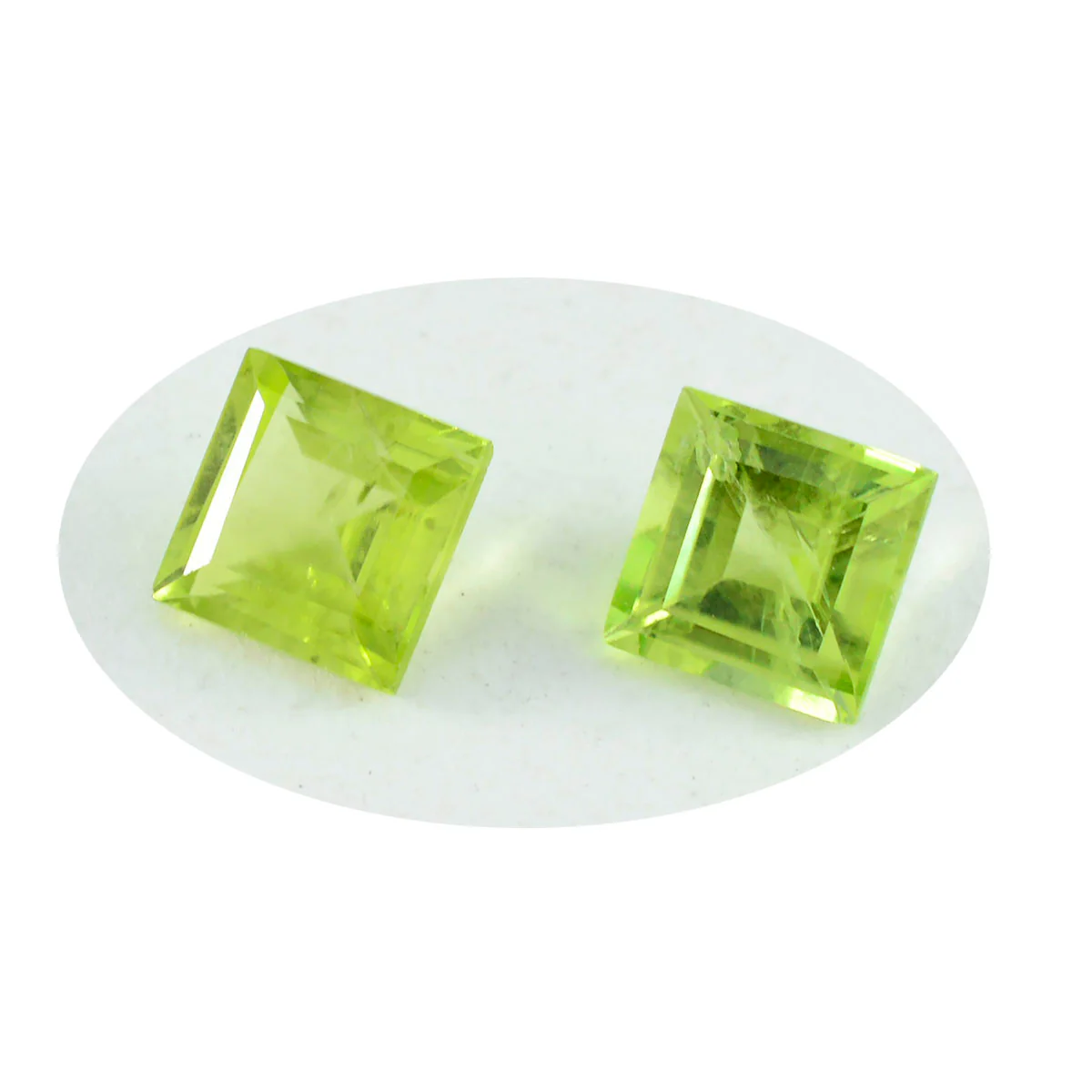 Peridot 1PC Chunky 16x16 MM Square Faceted Green Pure Semi Precious Loose Gemstones - Image 2