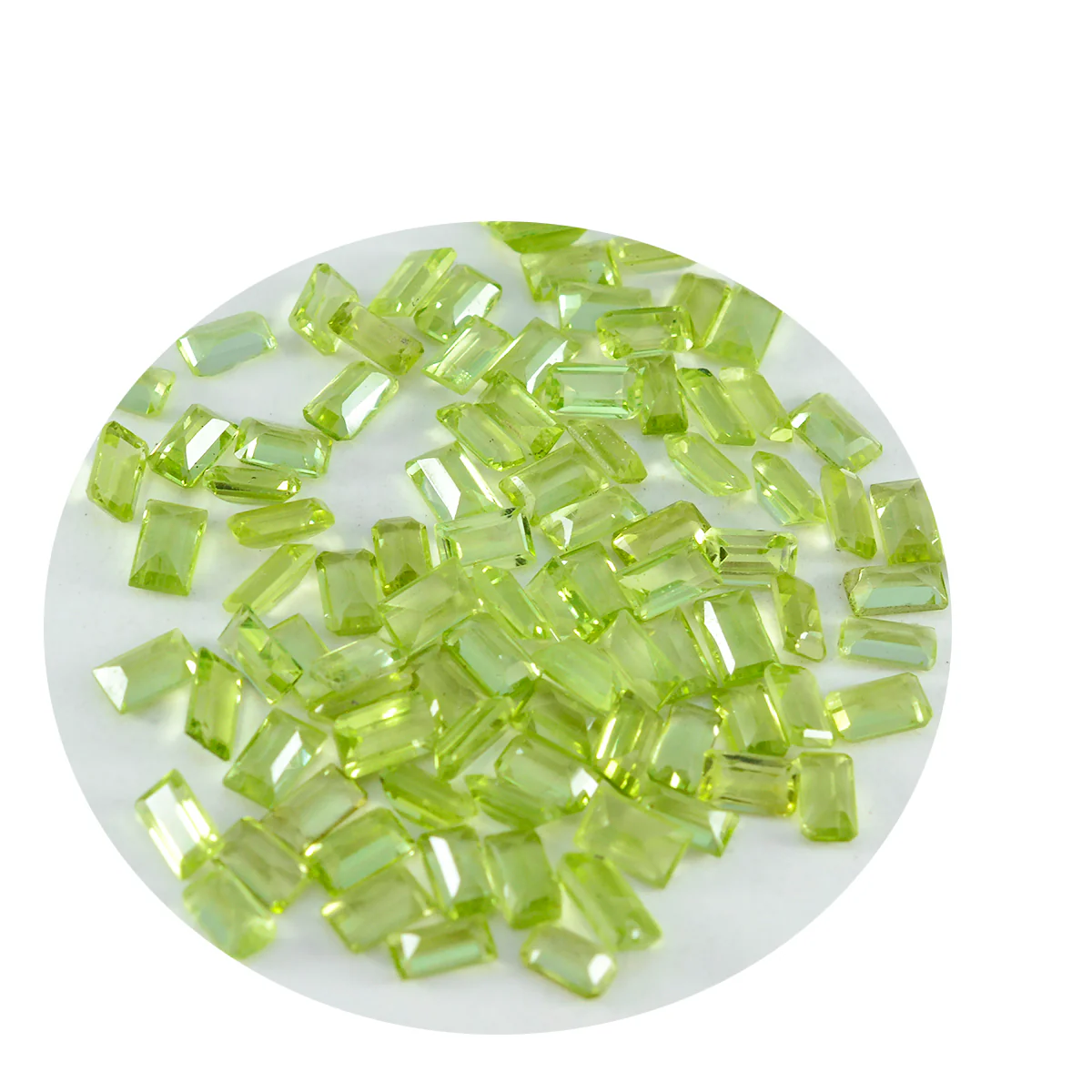 Peridot 1PC Medium 7x10 MM Emerald Faceted Green High-Quality Semi Precious Loose Gems - Image 4