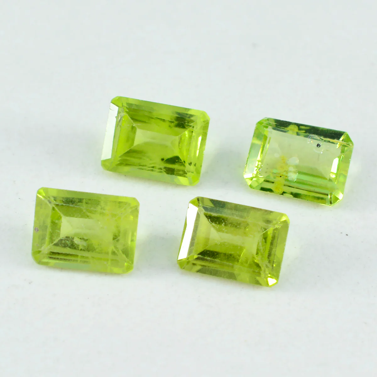 Peridot 1PC Small 6x8 MM Emerald Faceted Green Lustrous Semi Precious Loose Gemstone - Image 3