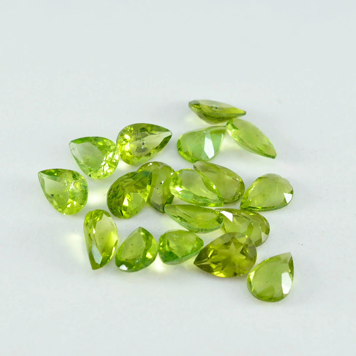 Peridot 1PC Small 6x8 MM Pear Faceted Green Natural Semi Precious Gems - Image 3
