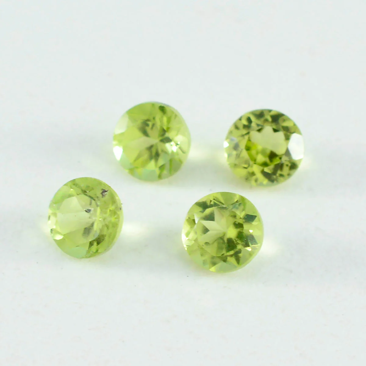 Peridot 1PC Small 7x7 MM Round Faceted Green Splendid Semi Precious Loose Gemstone - Image 2