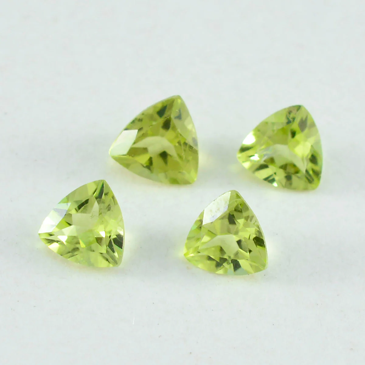 Peridot 1PC Small 7x7 MM Triangle Faceted Green Splendid Semi Precious Loose Gemstone - Image 4