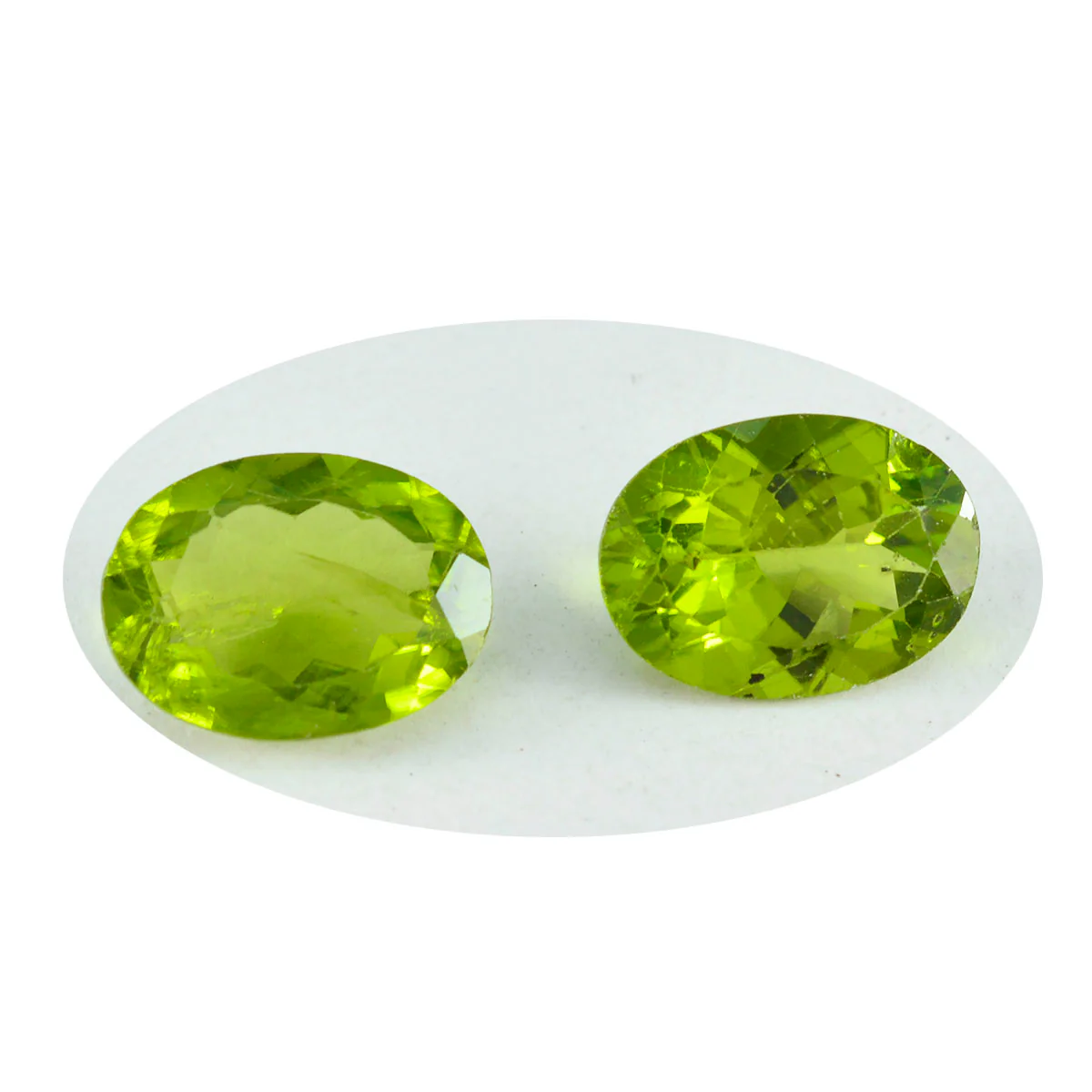 Peridot 1PC Tiny 3x5 MM Oval Faceted Green Genuine Semi Precious Loose Gemstones - Image 2