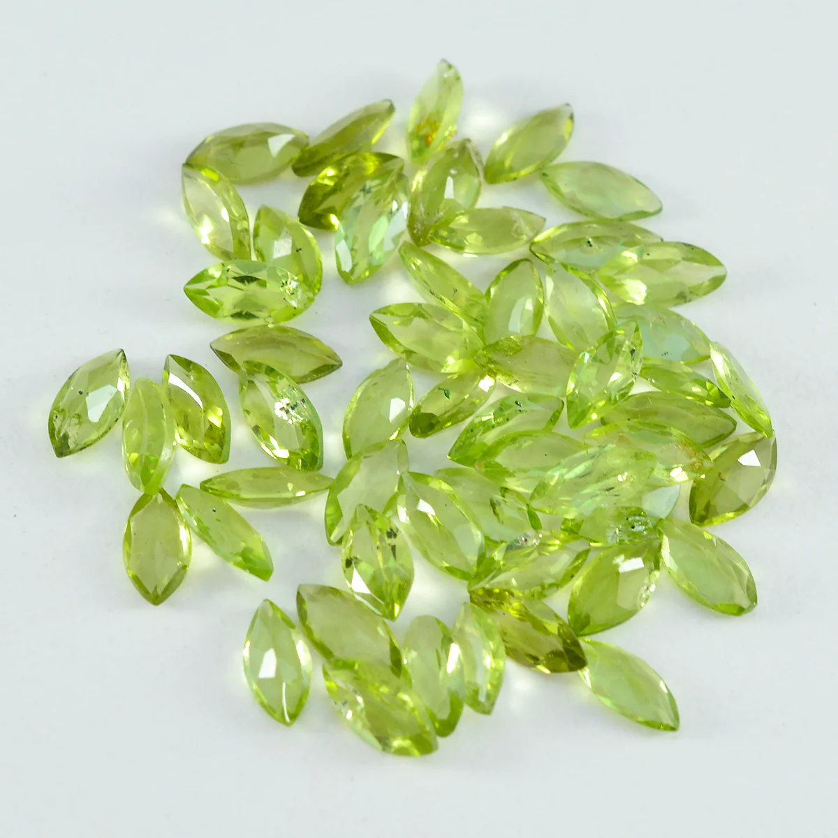 Peridot 1PC Tiny 3x6 MM Marquise Faceted Green Genuine Semi Precious Loose Gems - Image 2