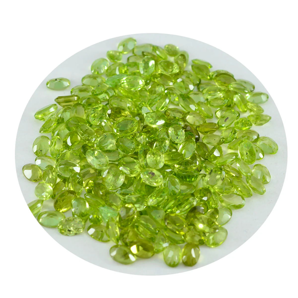 Peridot 1PC Tiny 4x6 MM Oval Faceted Green Superior Semi Precious Gems - Image 3