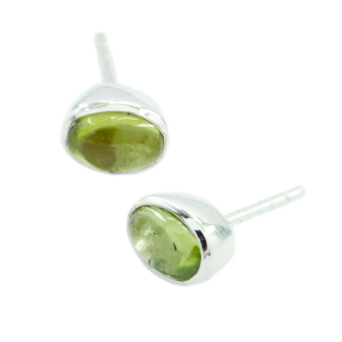 Peridot African Julieta Solitaire Stud Green 92.5 Silver Earring - Image 2