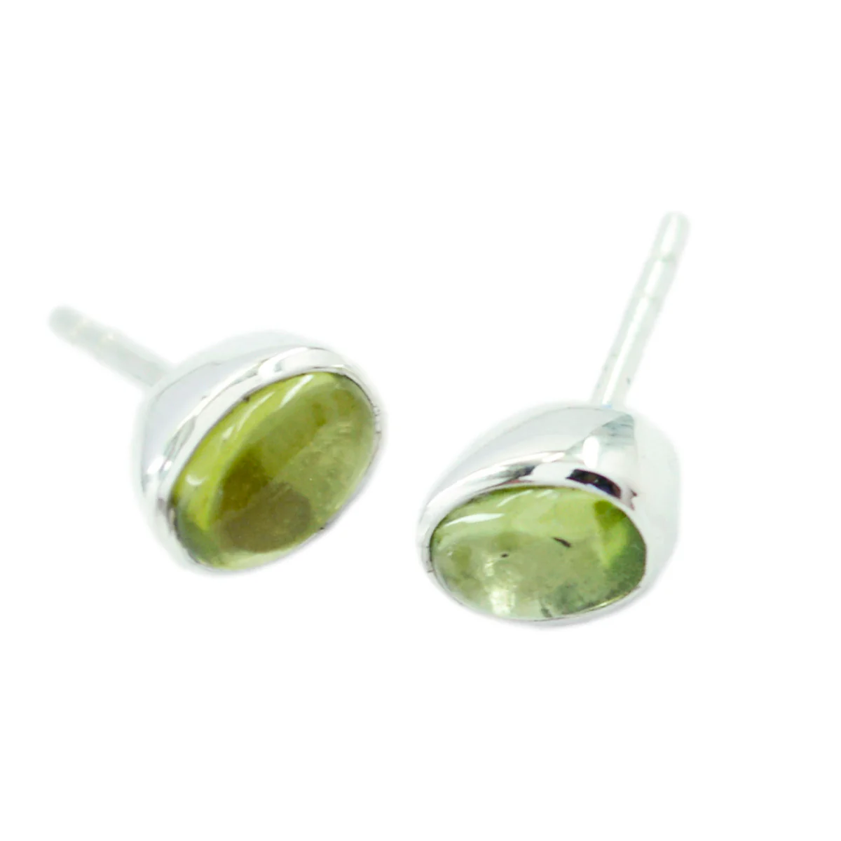 Peridot African Julieta Solitaire Stud Green 92.5 Silver Earring - Image 3
