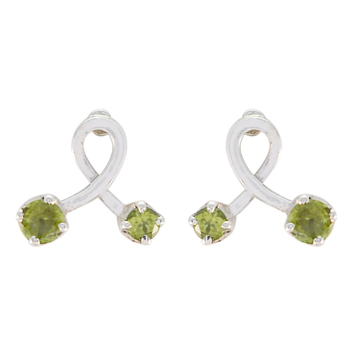 Peridot Australian Katarina multiple Stud Green 925 Sterling Silver Earring