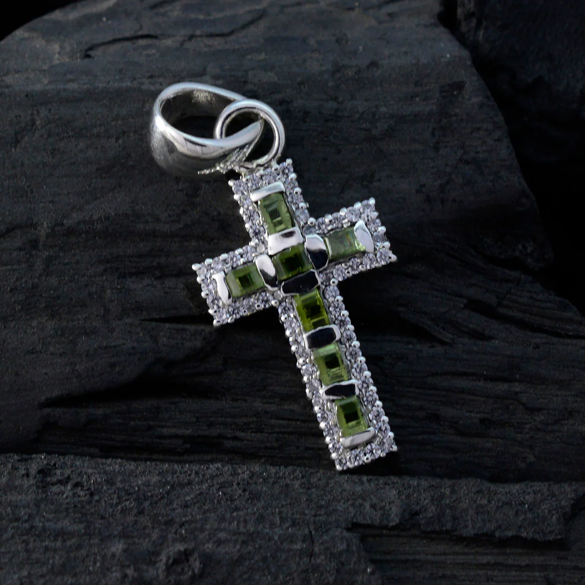Peridot Dainty Middle Eastern Sterling Silver multiple Katharina Bubble Green Pendant Jewellery - Image 3