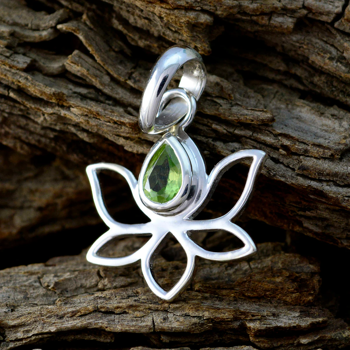 Peridot Elegant Korean 925 Silver Solitaire Mei Rope-Wire Green Pendant Jewelry - Image 2