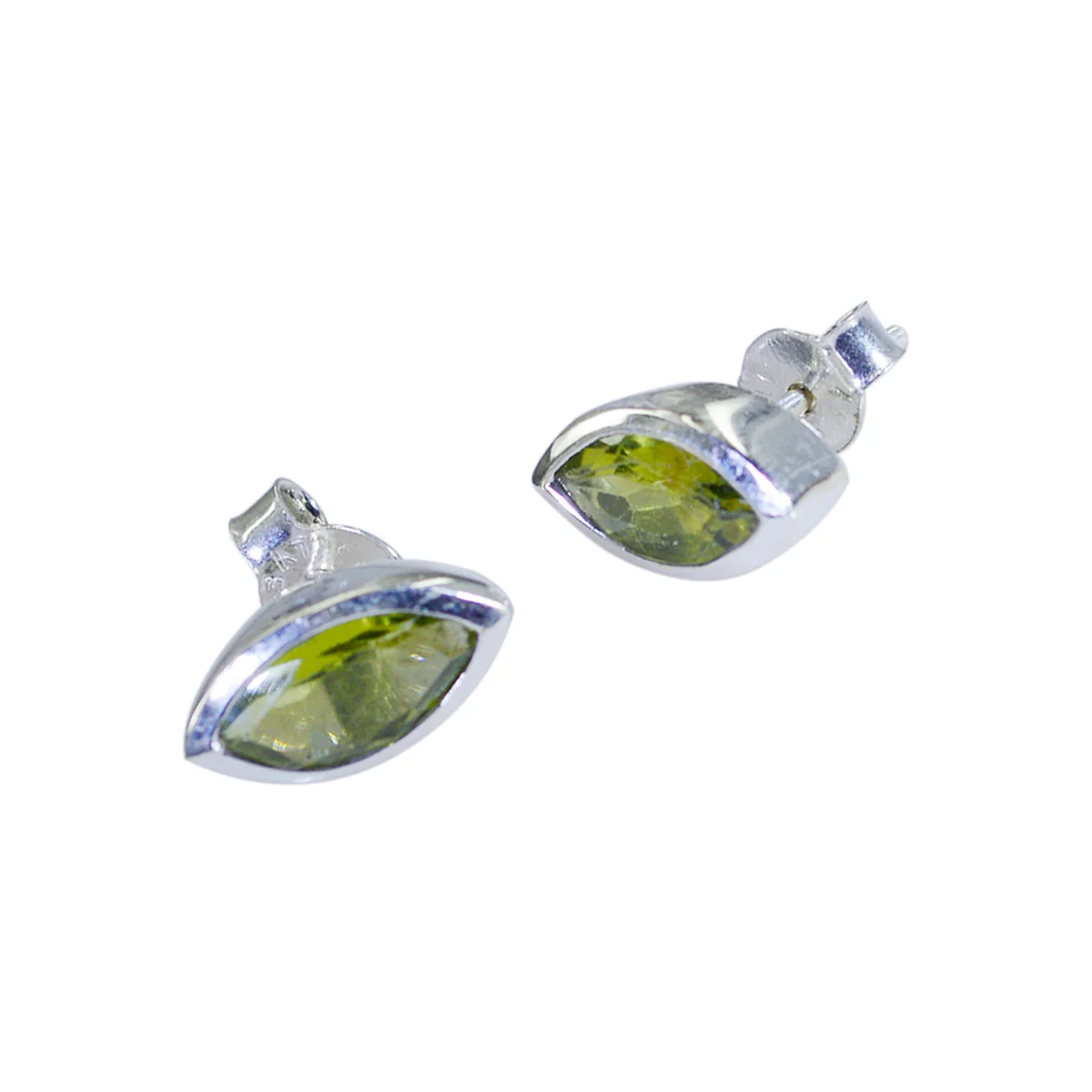 Peridot Latin American Hanna Solitaire Stud Green 925 Sterling Silver Earring - Image 3