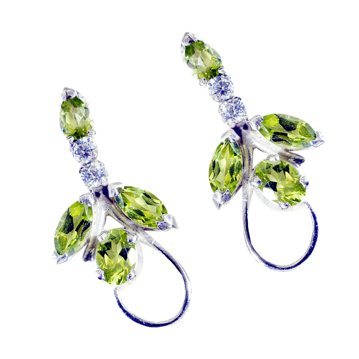 Peridot Latin American Nella multiple Stud Green Silver Earring - Image 2