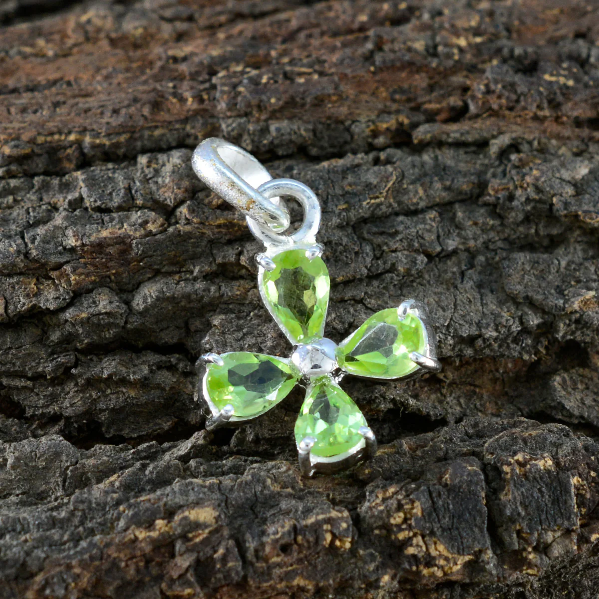 Peridot Minimalist Korean 925 Silver quarter Ayaka Modern Green Pendant Jewelry - Image 3
