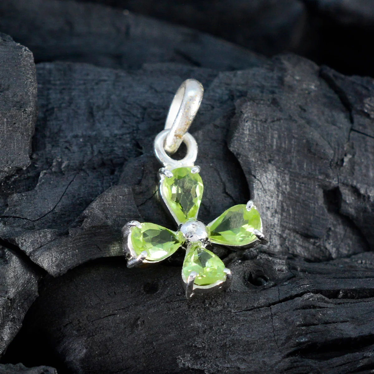 Peridot Minimalist Korean 925 Silver quarter Ayaka Modern Green Pendant Jewelry - Image 4