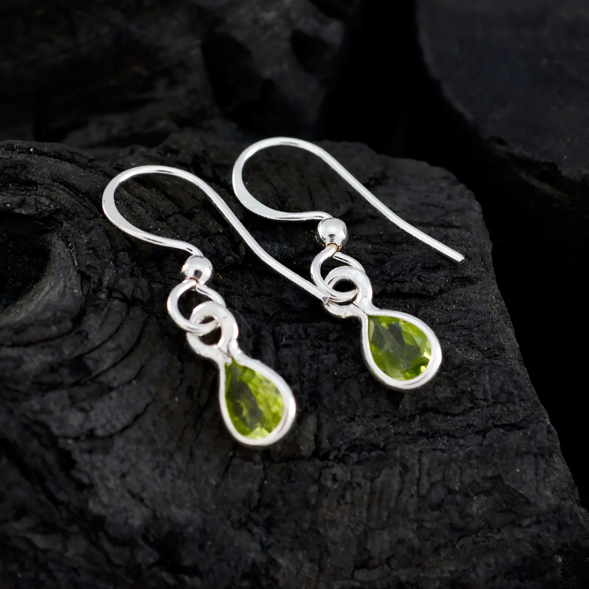 Peridot Moroccan Natalia multiple Dangle Green Sterling Silver Earring - Image 3