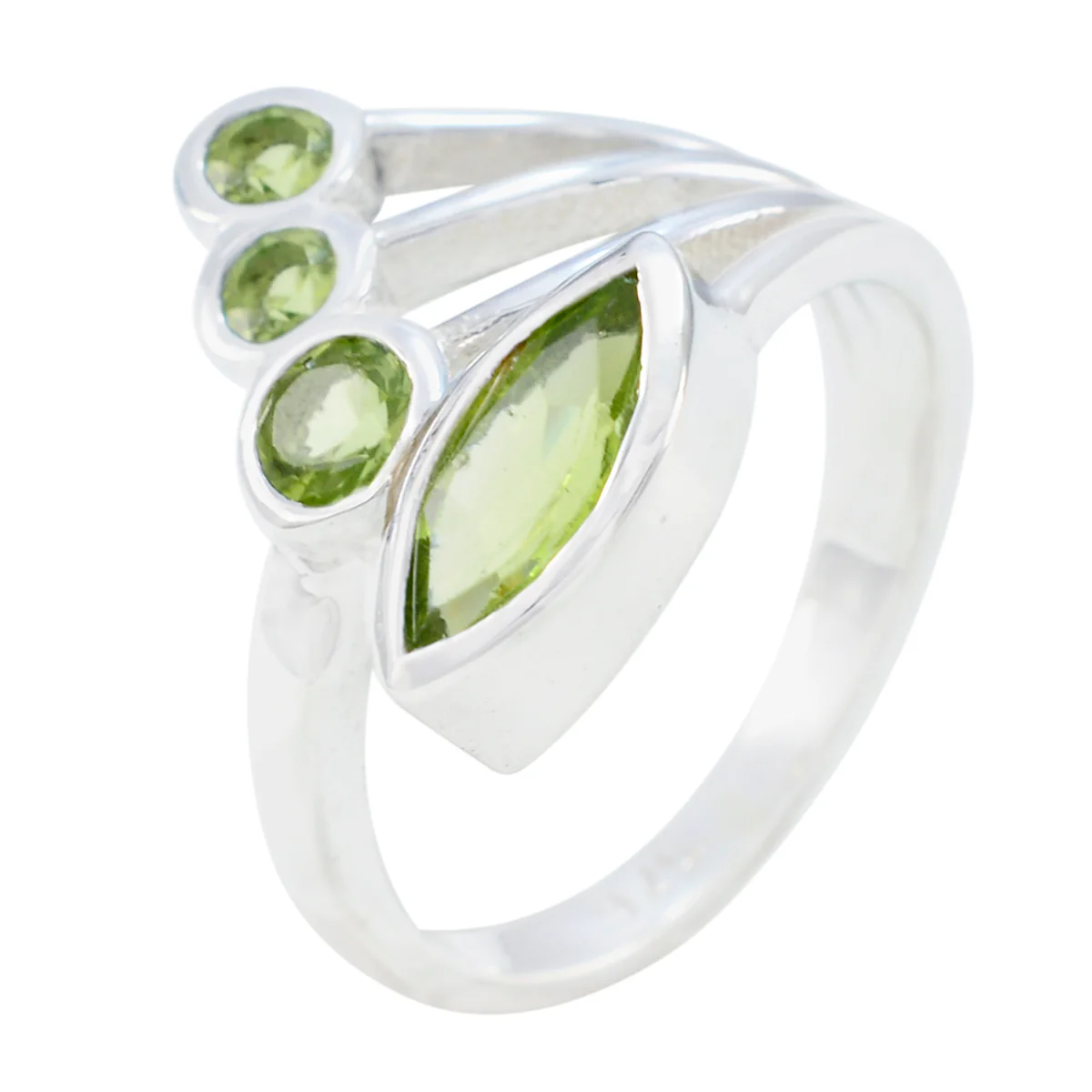 Peridot quarter Egyptian 92.5 Silver Green Gemstones Slim Fairytale Ring Jewelry - Image 2