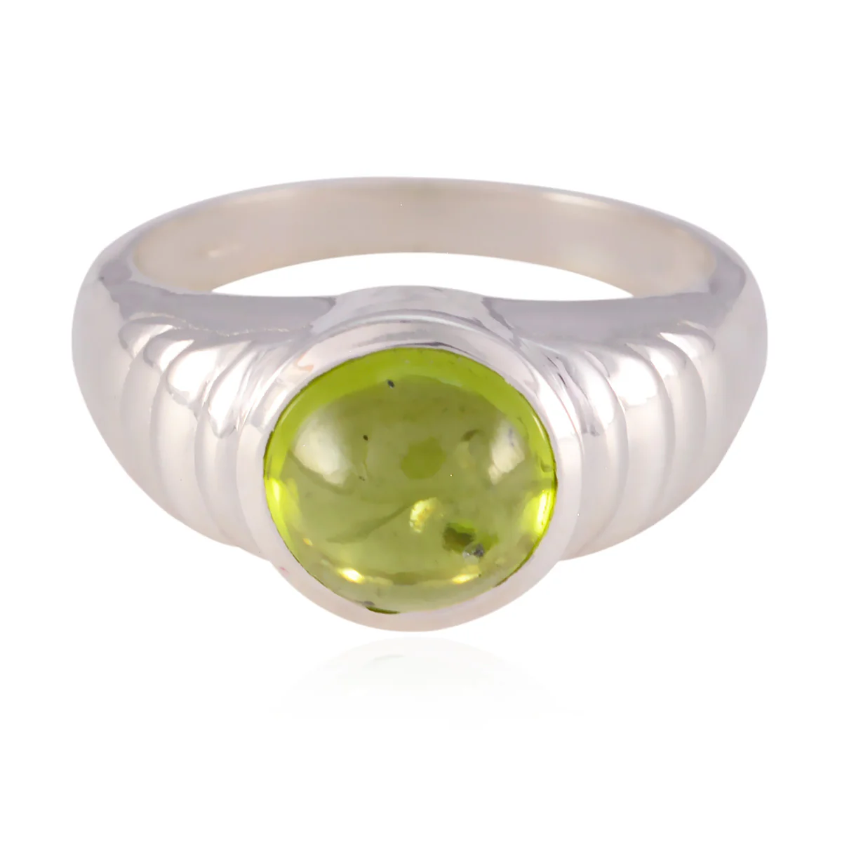 Peridot Solitaire Moroccan Sterling Silver Green Gemstone Versatile Luxurious Ring Jewelry