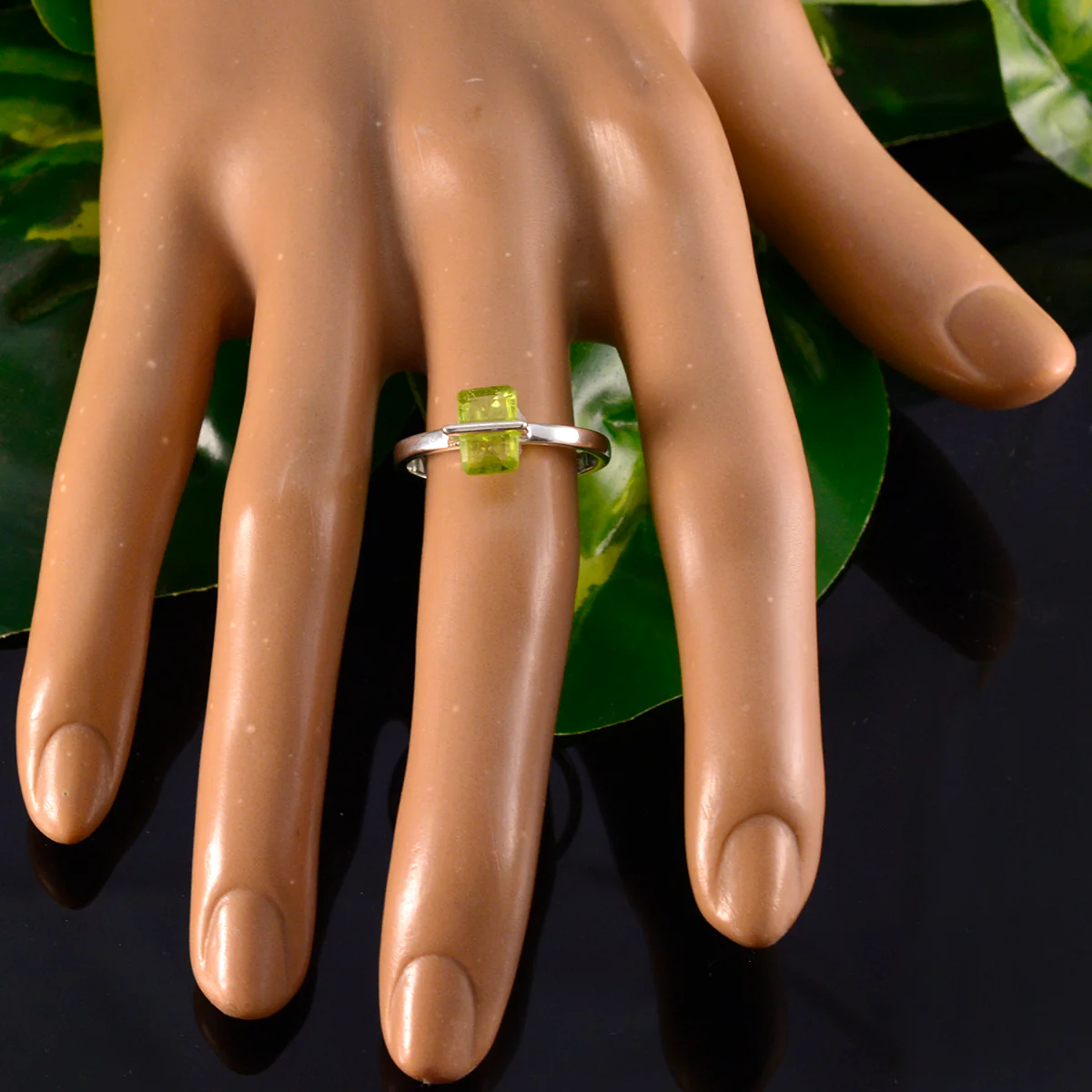 Peridot Solitaire Turkish 925 Silver Green Gemstone Dainty Romantic Ring Jewellery - Image 5