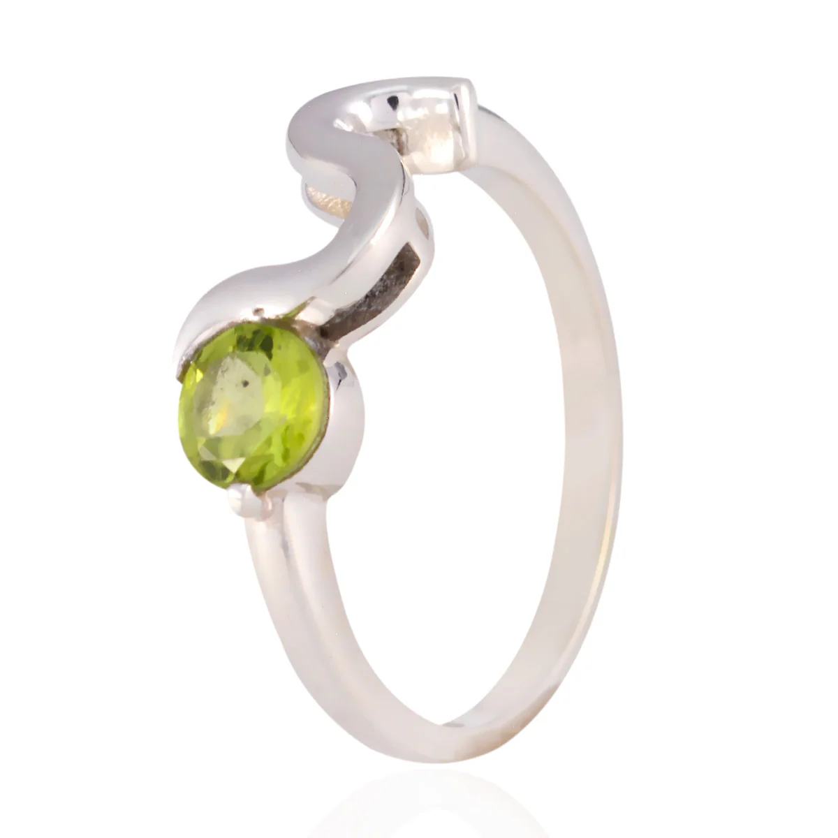 Peridot Solitaire Turkish 925 Sterling Silver Green Gems Whisper-thin Feminine Ring Jewellery - Image 3
