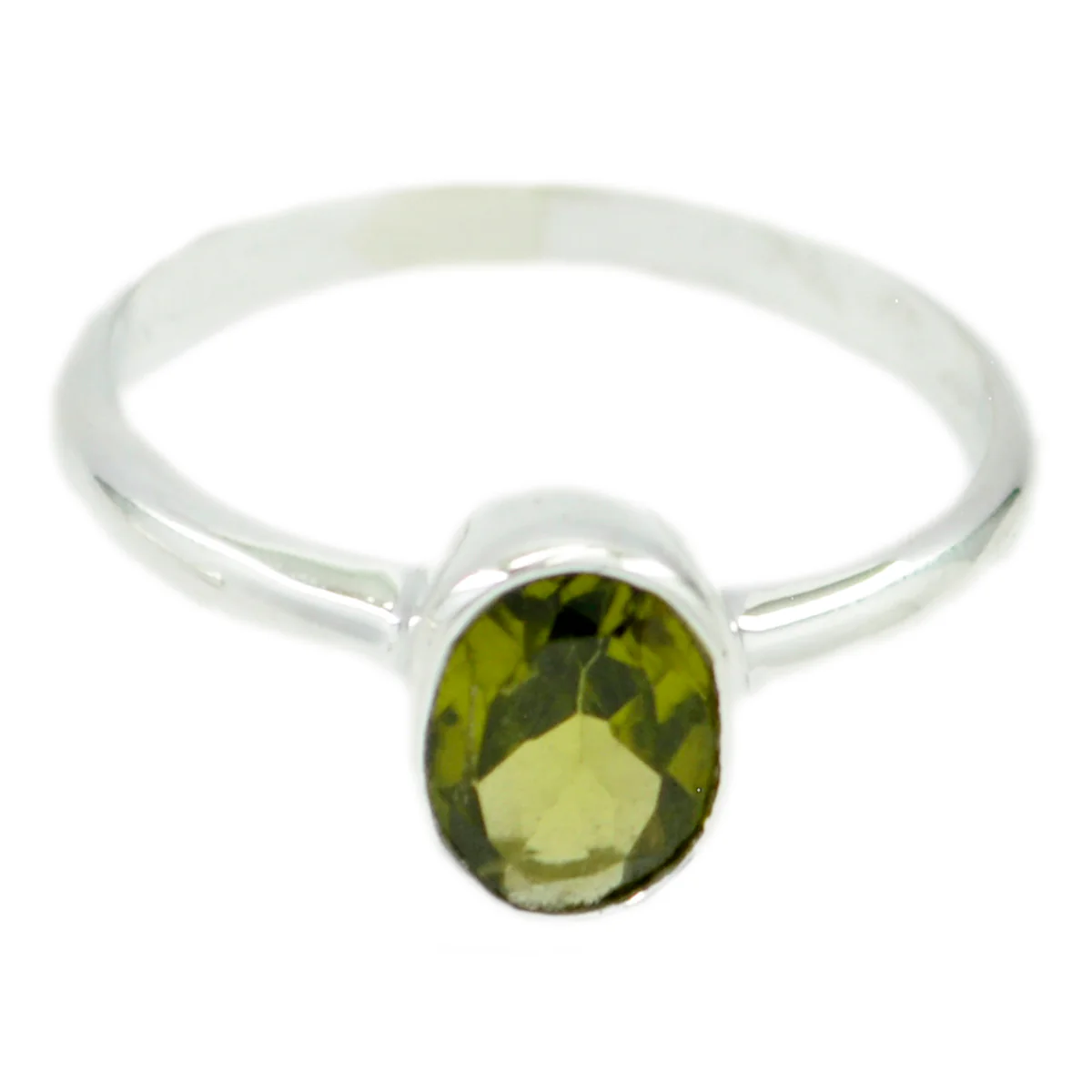 Peridot Solitaire Turkish 925 Sterling Silver Green Gemstones Delicate Sophisticated Ring Jewellery - Image 2