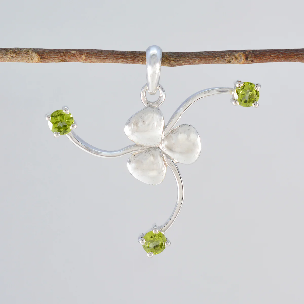 Peridot Tiny Russian 925 Silver Trilogy Ines Fairytale Green Pendant Jewelry - Image 2