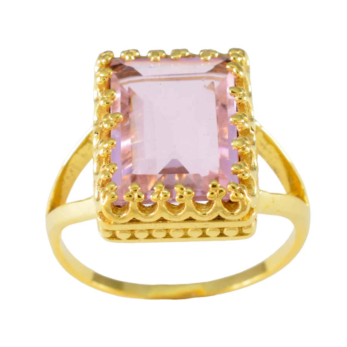 Pink CZ Solitaire Korean 925 Silver Pink Gemstone Classic Love Ring Jewellery - Image 3