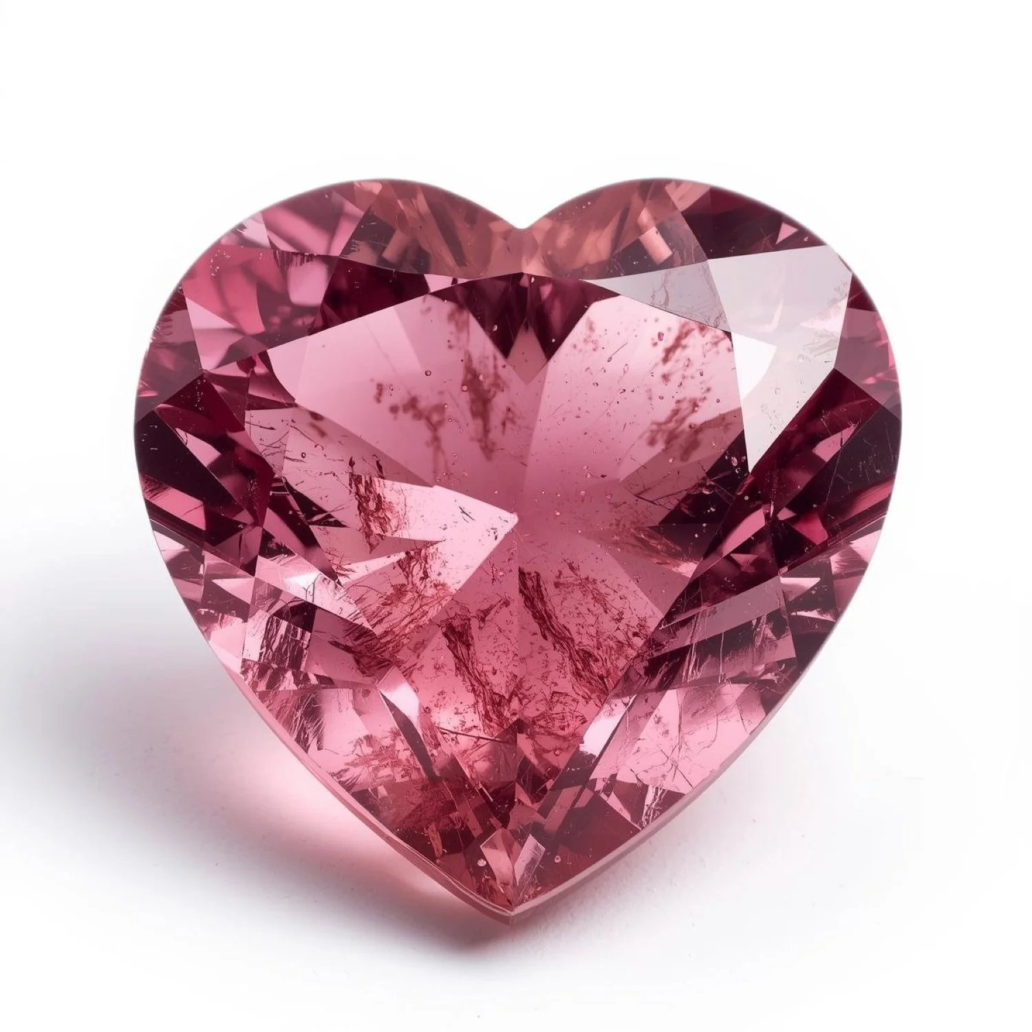 Pink Tourmaline 10PC Tiny 4x4 MM Heart Faceted Pink Brilliant Semi Precious Loose Gems - Image 2