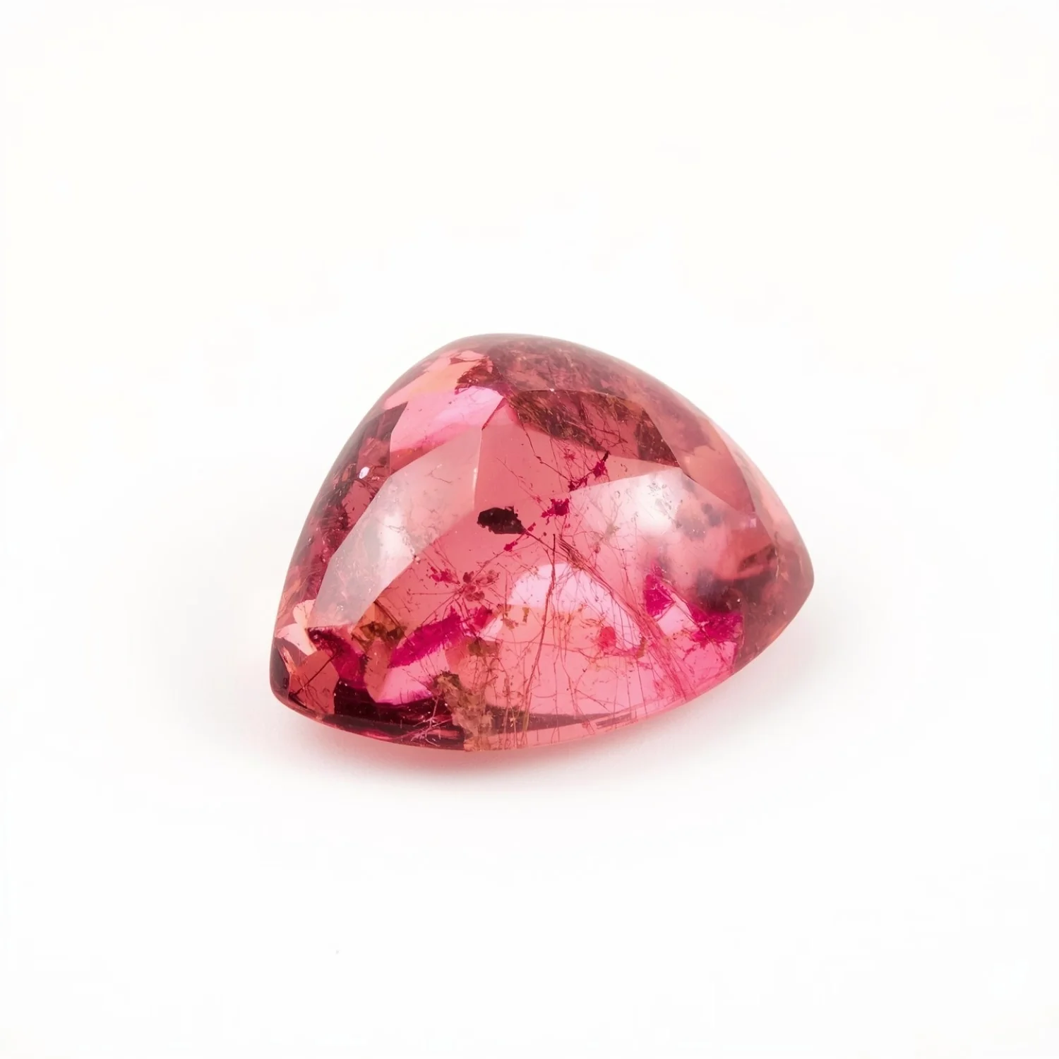 Pink Tourmaline 1PC Large 10x10 MM Triangle Cabochon Pink Shine semi Precious Precious Gemstone - Image 2