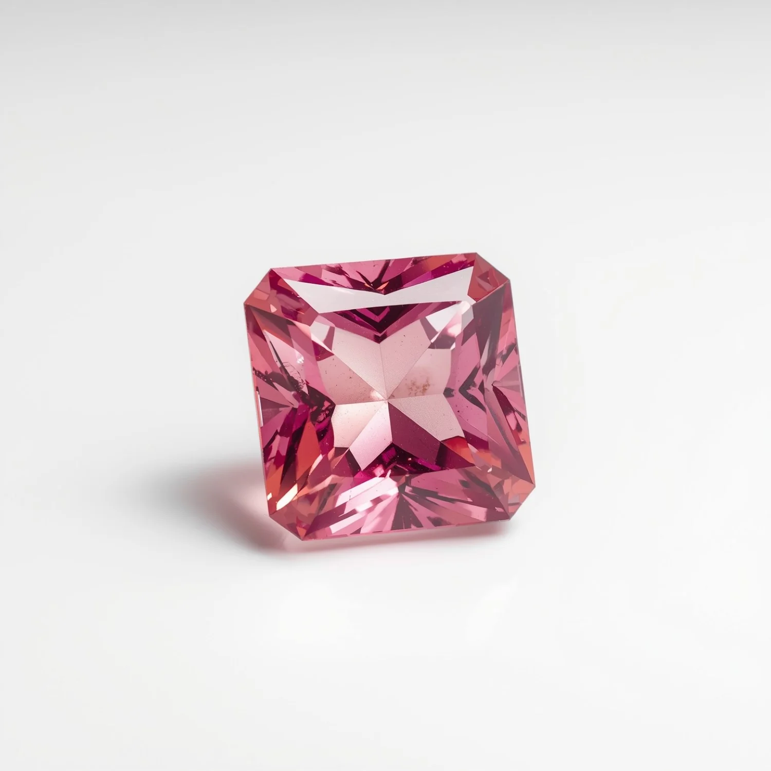 Pink Tourmaline 1PC Large 11x11 MM Square Faceted Pink Fine Semi Precious Gems