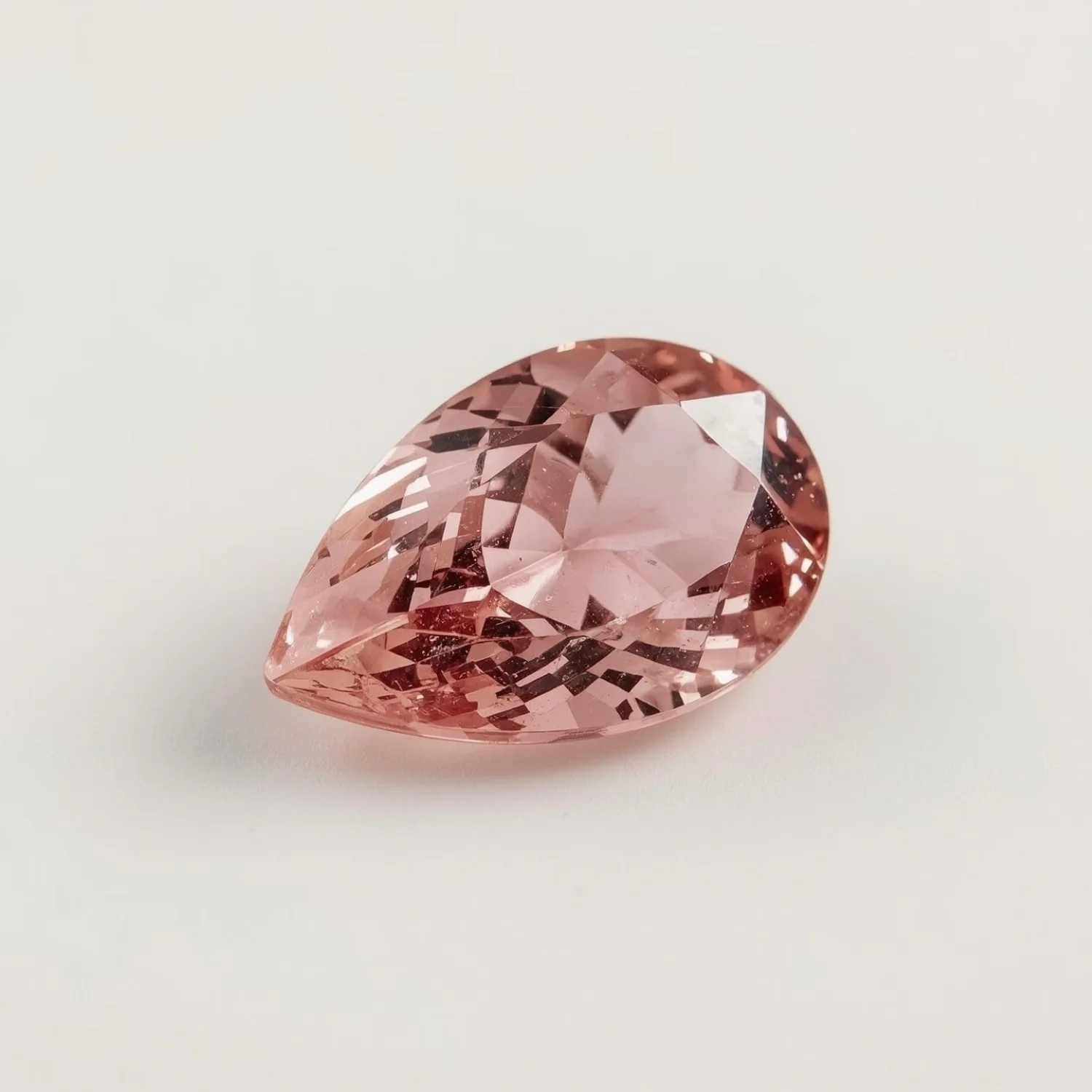 Pink Tourmaline 1PC Medium 7x10 MM Pear Faceted Pink Fiery Semi Precious Loose Gemstone - Image 2