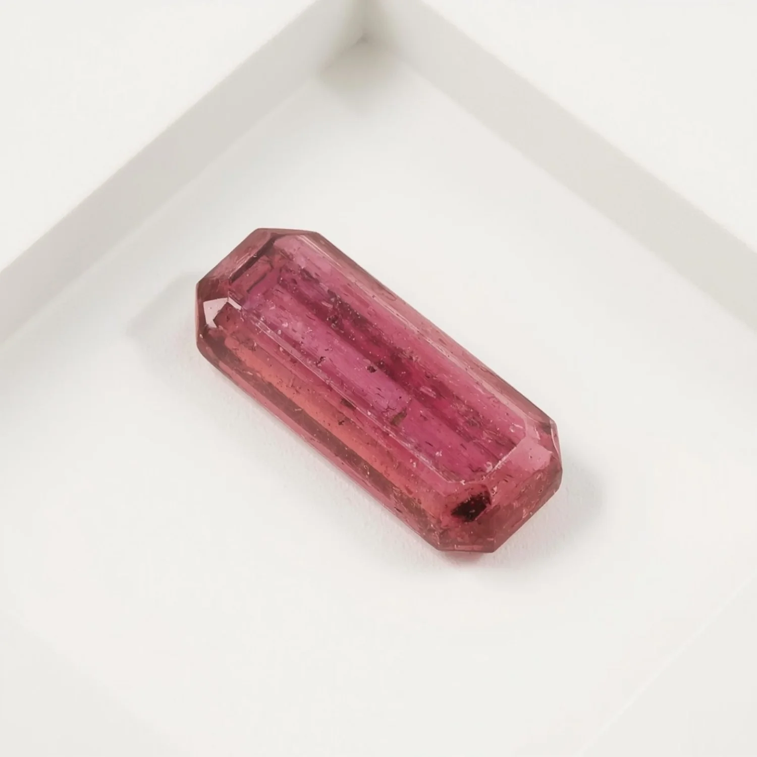 Pink Tourmaline 1PC Small 6x12 MM Baguette Faceted Pink Brilliant Semi Precious Loose Gemstones - Image 2