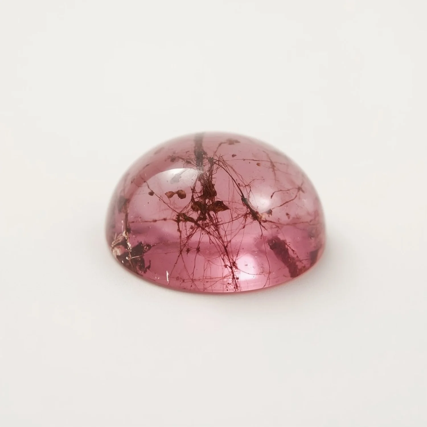 Pink Tourmaline 1PC Small 7x7 MM Round Cabochon Pink Superior semi Precious Gems - Image 2