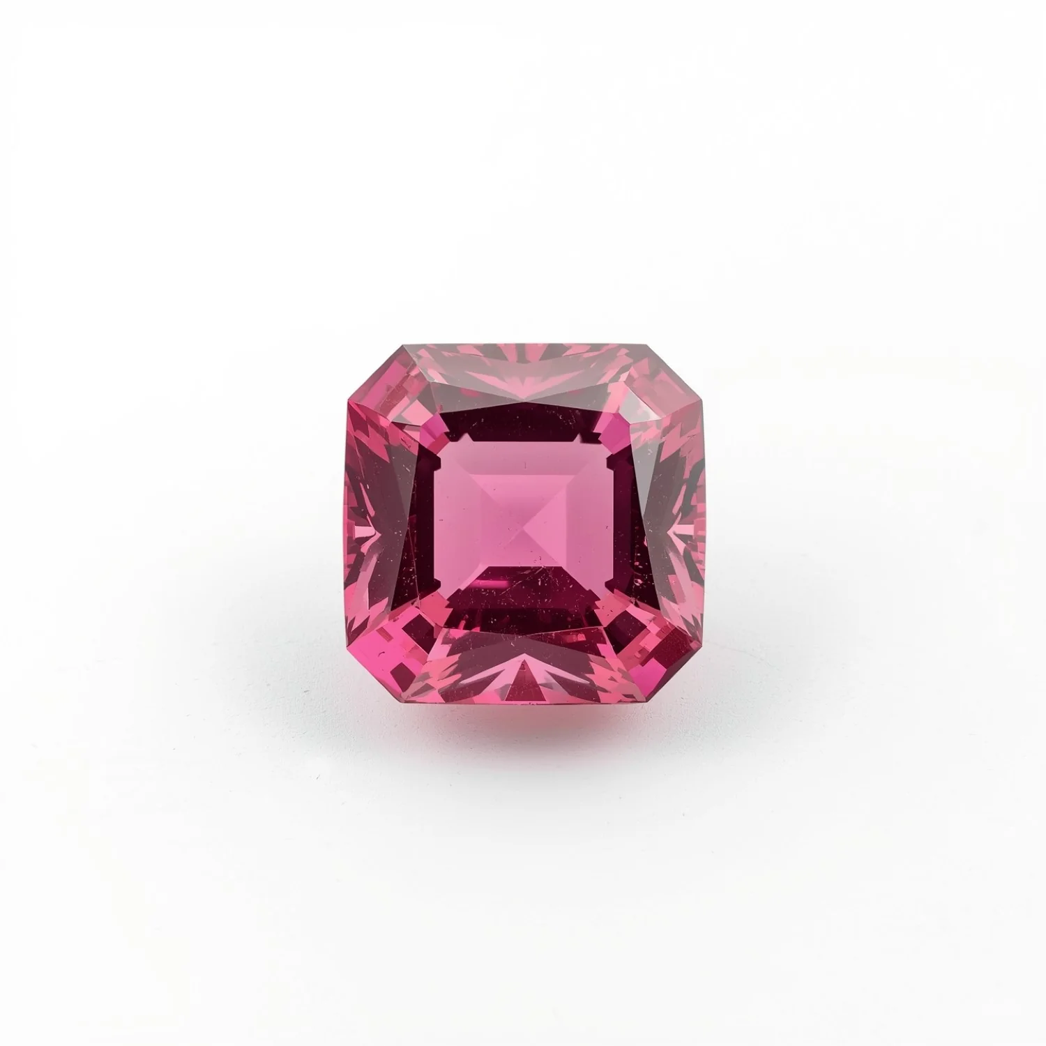 Pink Tourmaline 1PC Tiny 5x5 MM Cushion Faceted Pink Sparkling Semi Precious Loose Gemstone - Image 2