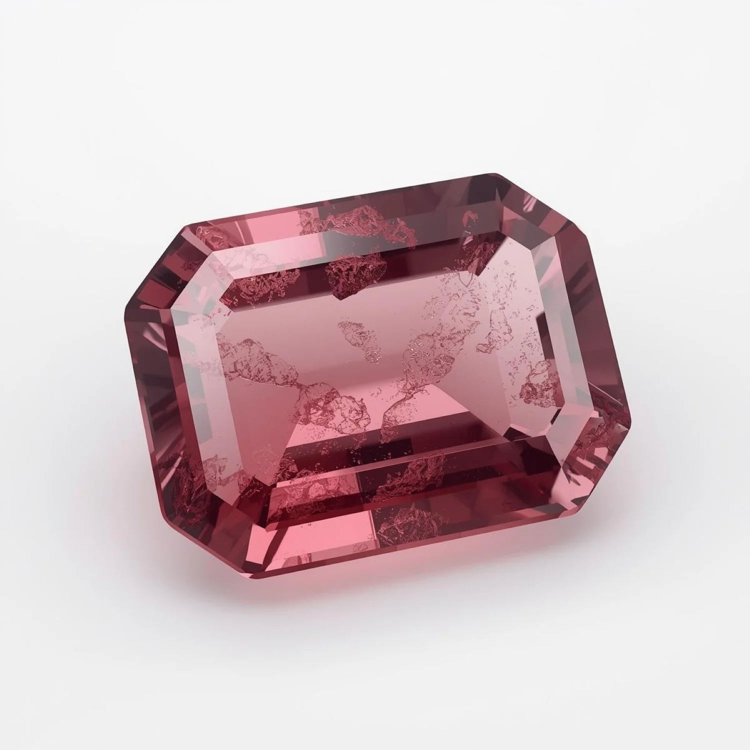 Pink Tourmaline 1PC Tiny 5x7 MM Emerald Faceted Pink Lustrous Semi Precious Gems