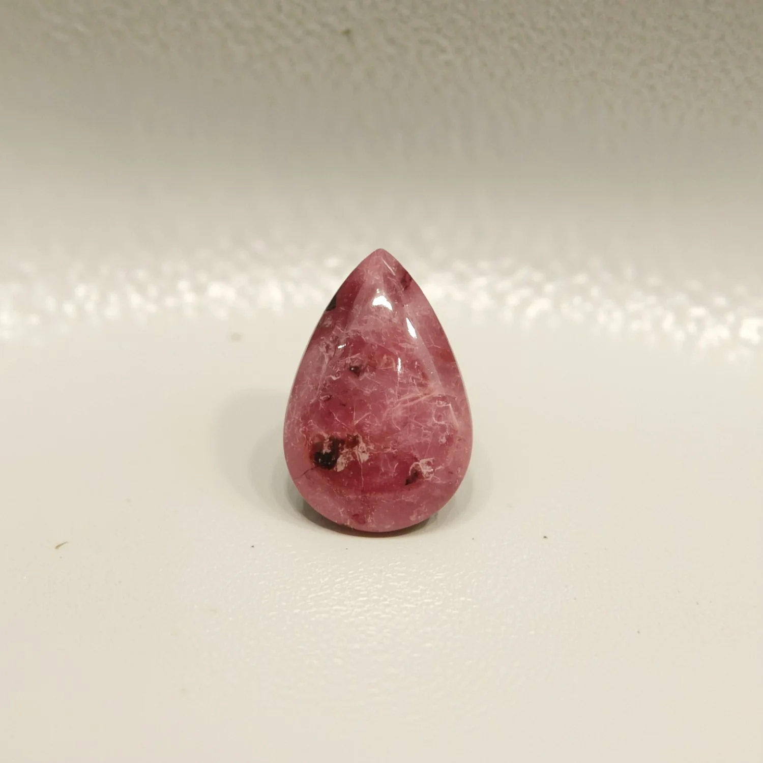 Pink Tourmaline 1PC Tiny 5x7 MM Pear Cabochon Pink Brilliant semi Precious Precious Gemstone - Image 2