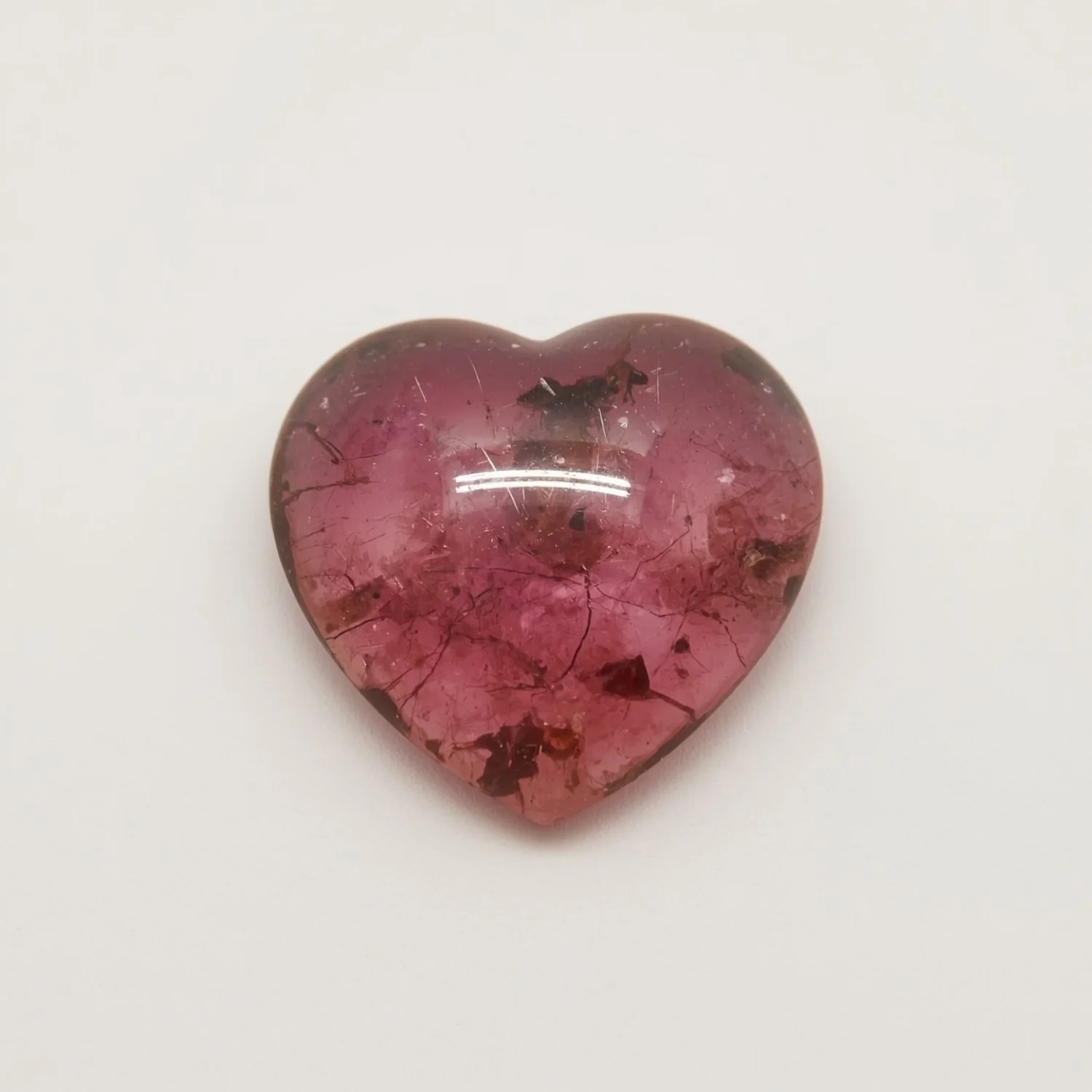 Pink Tourmaline 1PC Tiny 6x6 MM Heart Cabochon Pink Superior semi Precious Gems - Image 2