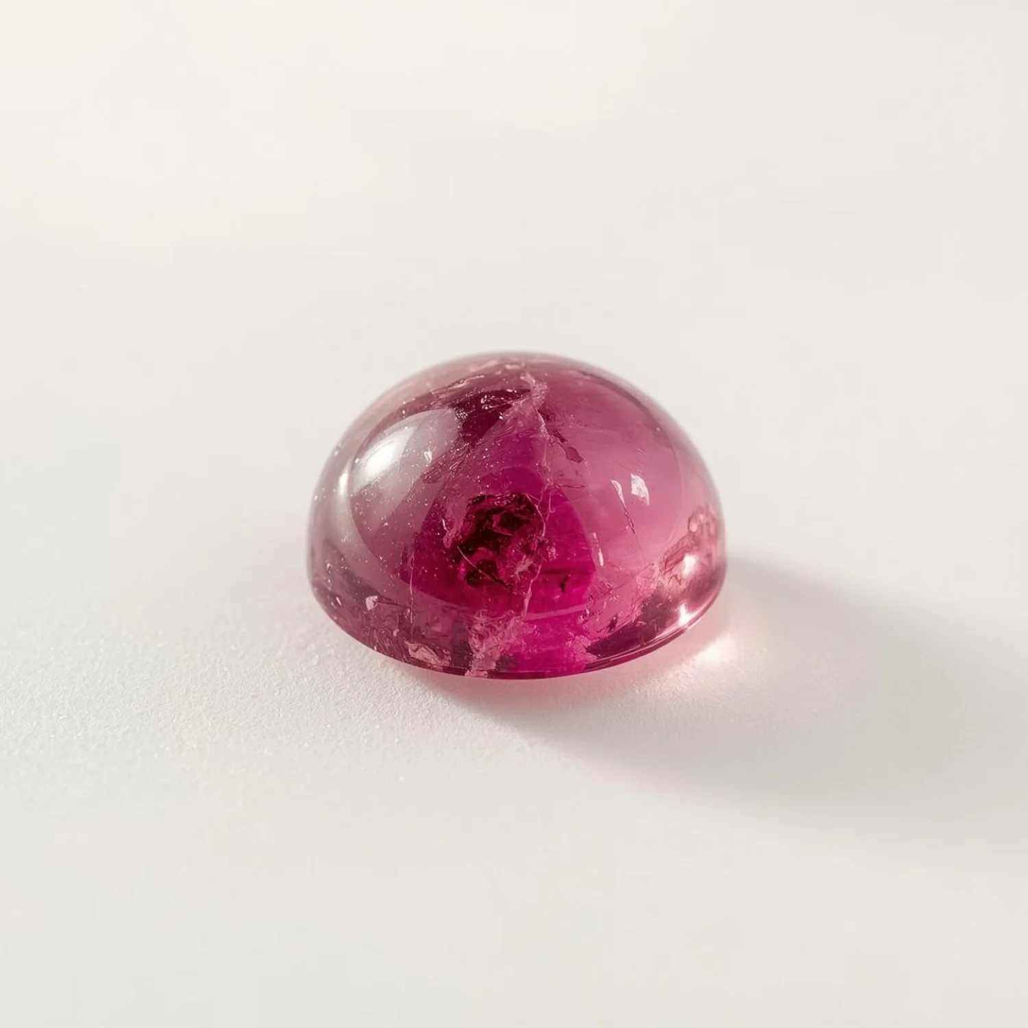 Pink Tourmaline 1PC Tiny 6x6 MM Round Cabochon Pink Genuine semi Precious Precious Gemstone - Image 2