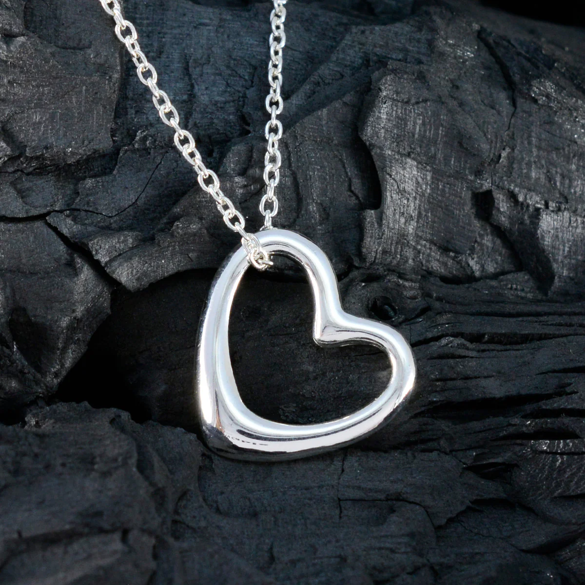 Plain Dainty Mexican 925 Silver plain Yasmine valentine Gray Pendant Jewelry - Image 4