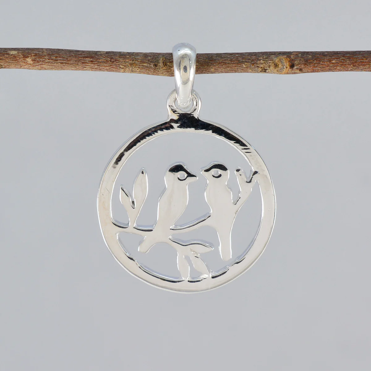 Plain Dainty Russian 925 Silver plain Zoey Retro Gray Pendant Jewelry - Image 2