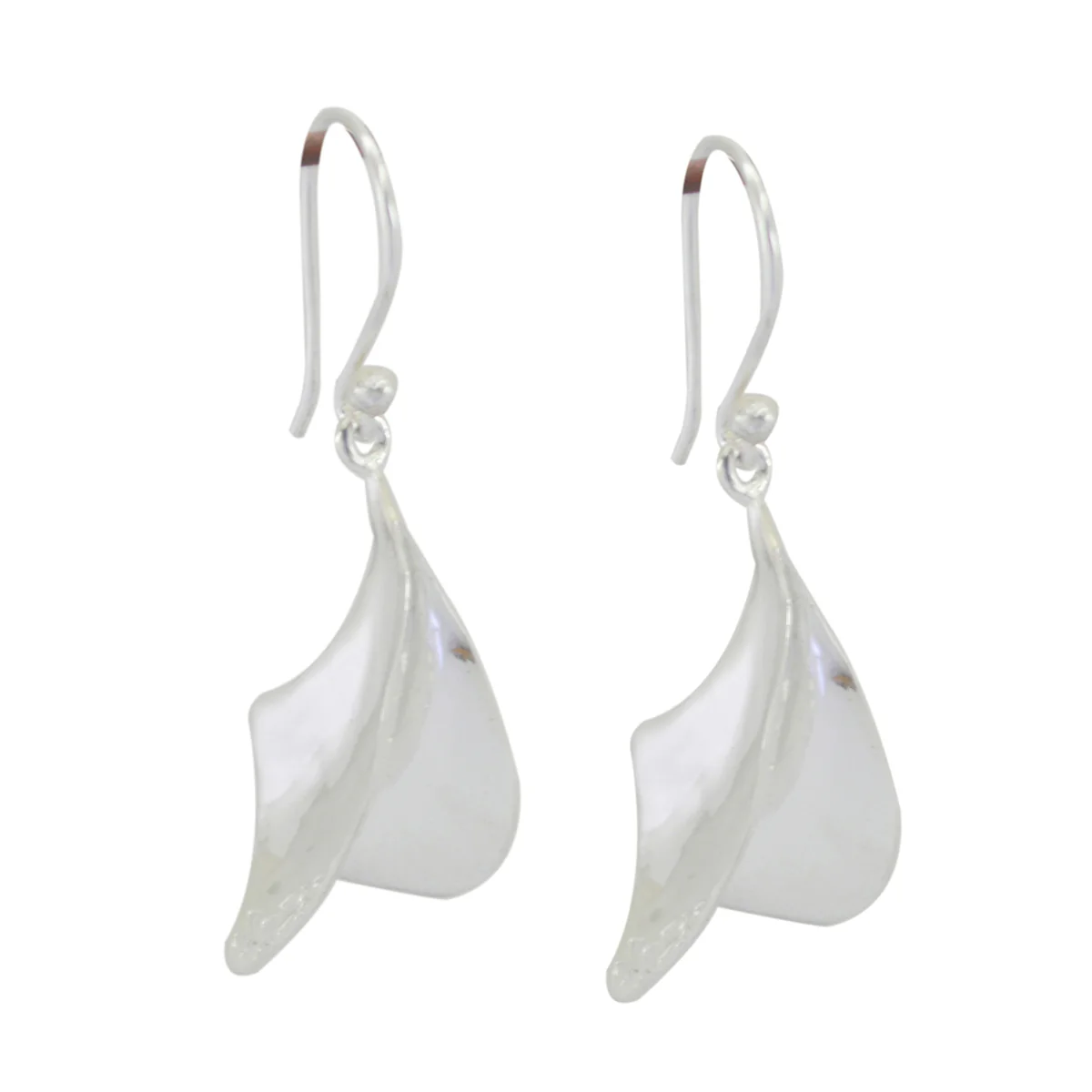 Plain Russian Daniela plain Dangle Gray 92.5 Silver Earring