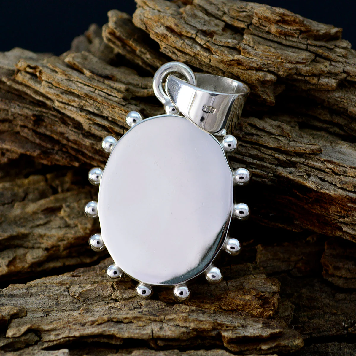 Plain Tiny Mexican 925 Silver plain Florencia Luxurious Gray Pendant Jewelry - Image 3