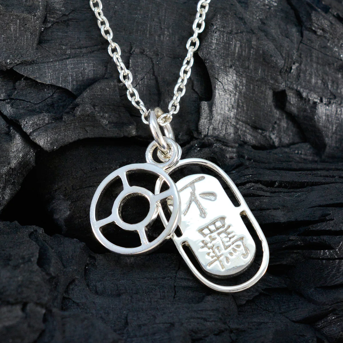 Plain Whisper-thin Mexican Silver plain Yasmin Glamorous Gray Pendant Jewelry - Image 4