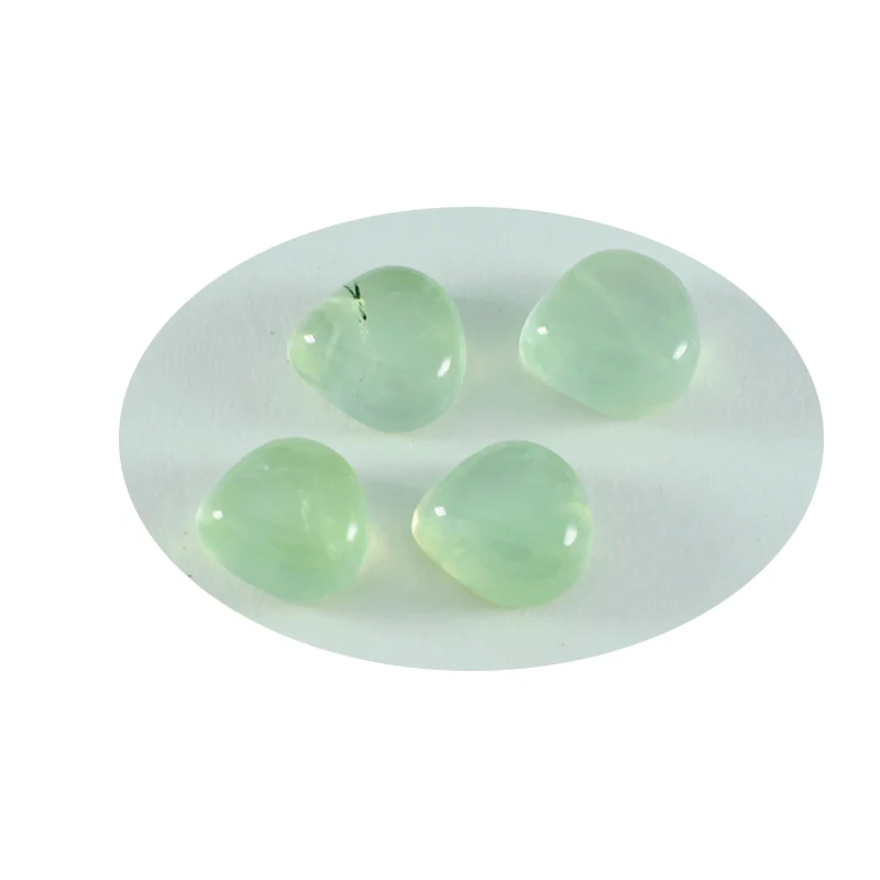 Prehnite 10PC Tiny 3x3 MM Heart Cabochon Green Splendid semi Precious Gems - Image 2