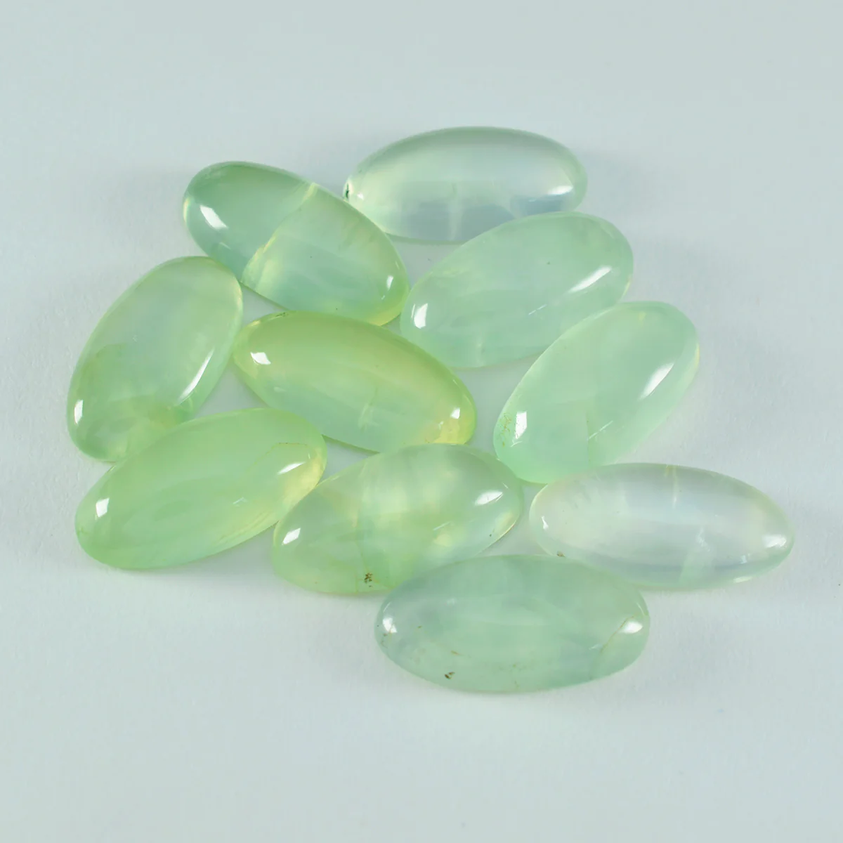 Prehnite 10PC Tiny 3x6 MM Marquise Cabochon Green Shine semi Precious Loose Gems - Image 2