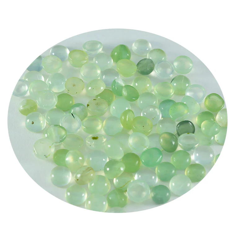 Prehnite 10PC Tiny 4x4 MM Round Cabochon Green Splendid semi Precious Gems - Image 2