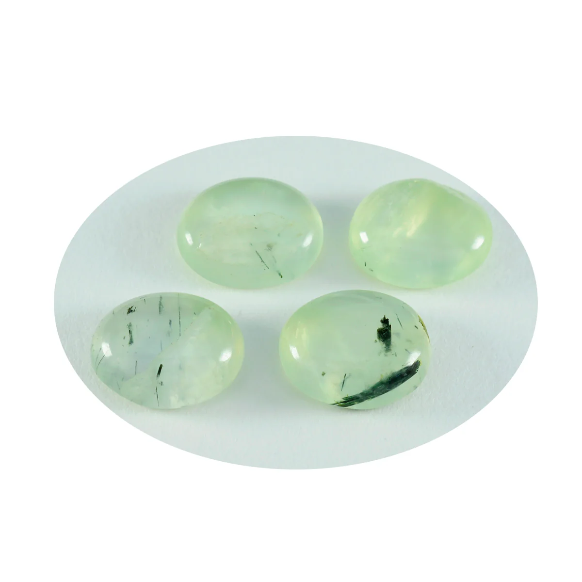 Prehnite 10PC Tiny 4x6 MM Oval Cabochon Green Lustrous semi Precious Semi Precious Gemstone - Image 4