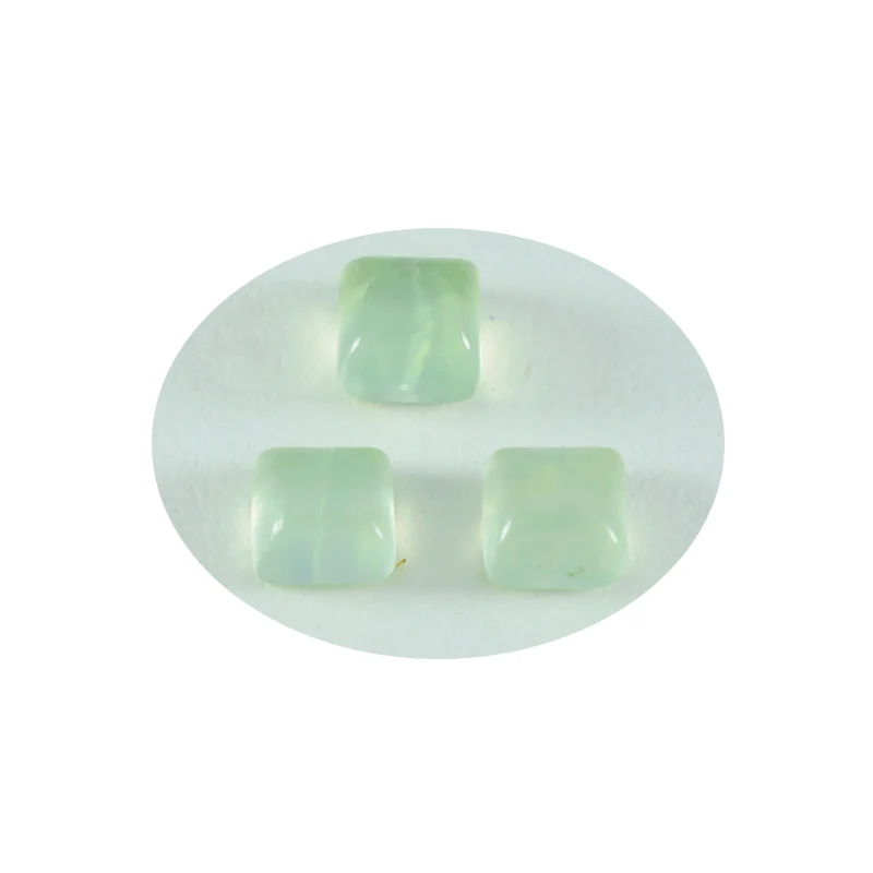 Prehnite 10PC Tiny 5x5 MM Square Cabochon Green Sparkling semi Precious Gems - Image 2